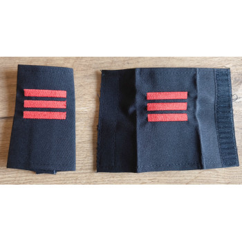 Triebfahrzeugführer Lokführer Schulterklappen Schulterstücke TYPE 4 Paar drei rote Balken Klett Deutsche Bahn