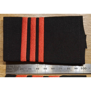Triebfahrzeugführer Lokführer Schulterklappen Schulterstücke TYPE 3 Paar drei rote Balken Klett Deutsche Bahn