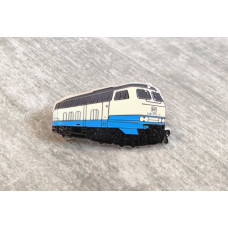 Anstecker Pin Diesellokomotive Diesellok BR 218 395-2 ozeanblau beige DB