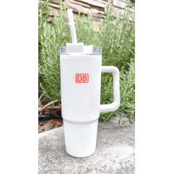 XDCollection Tana Tumbler Trinkbecher doppelwandig DB-Logo weiss 900ml