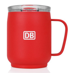 Retumbler myNizza Ceramic Thermotasse 350ml DB-Logo rot 12x11,5cm