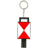 Schlüsselanhänger Rucksackanhänger Miniatur Zugschlussscheibe Zugschluss Schlusssignal Zg 2 schwarz PLA 70x30x2 mm