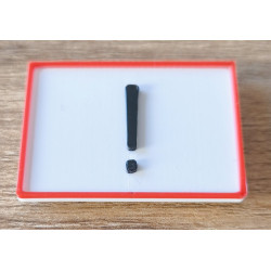 Merkhinweis magnetisch ! Ausrufezeichen 35x25x2mm PLA