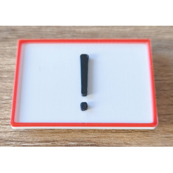 Merkhinweis magnetisch ! Ausrufezeichen 35x25x2mm PLA