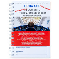 Dienstbuch für Triebfahrzeugführer und Eisenbahnberufe mit Schichtprotokolle für ein Jahr - DIN A5 - PERSONALISIERT