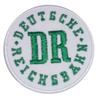 DR Deutsche Reichsbahn Logo Aufnäher Abzeichen 7cm Durchmesser