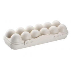 Eier-Aufbewahrung Eierbox Eierbehälter 12er Beige PP-Kunststoff 30x11,5x6,5cm