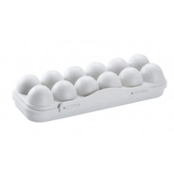 Eier-Aufbewahrung Eierbox Eierbehälter 12er Grau PP-Kunststoff 30x11,5x6,5cm
