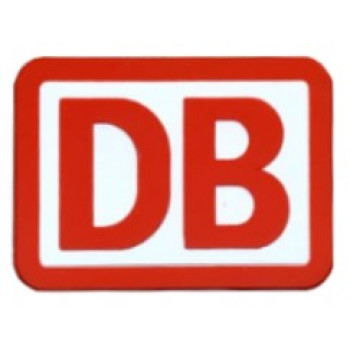 DB Logo gummiertes Abzeichen Klett Rubber Patch - Deutsche Bahn