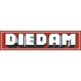 Fahrzeugschild Herstellerschild DIEDAM Aluminium UV-geschützt 50,5 x 12,5 cm Repro