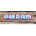 Fahrzeugschild Herstellerschild DIEDAM Aluminium UV-geschützt 50,5 x 12,5 cm Repro