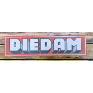 Fahrzeugschild Herstellerschild DIEDAM Aluminium UV-geschützt 50,5 x 12,5 cm Repro