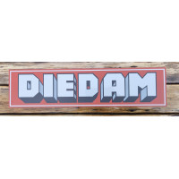 Fahrzeugschild Herstellerschild DIEDAM Aluminium UV-geschützt 50,5 x 12,5 cm Repro