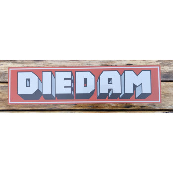 Fahrzeugschild Herstellerschild DIEDAM Aluminium UV-geschützt 50,5 x 12,5 cm Repro