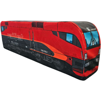 KisFa - E-Lok Siemens EuroSprinter/Taurus 1116 218-3 ÖBB RailJet 56 cm lang 3D-Plüschkissen Lokomotive Eisenbahn