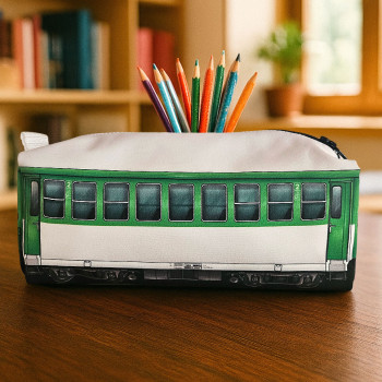 Federmäppchen Federtasche Penal Personenwagen weiss grün Reisezugwagen Federmäppchen Federtasche Penal Personenwagen weiss grün Reisezugwagen