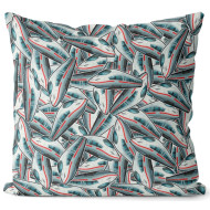 Kissen Grau flächendeckende kleine Motive vom „ICE 3“ 40x40 cm Kissen Grau flächendeckende kleine Motive vom „ICE 3“ 40x40 cm