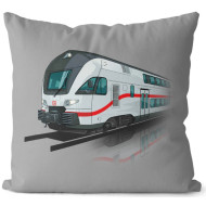 Kissen Grau „BR 4110 Stadler KISS IC Doppelstocktriebwagen“ 40x40 cm Kissen Grau „BR 4110 Stadler KISS IC Doppelstocktriebwagen“ 40x40 cm
