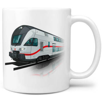 Tasse Kaffeebecher "IC Doppelstocktriebwagen KISS" Keramik 300ml