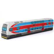 KisFa - Skoda Typ 1Ev BR 471 elektrischer Doppelstock-Triebwagen CD 471 035-6 3D-Plüschkissen Eisenbahn Plüschzug