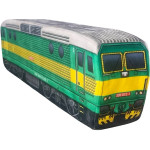 KisFa - E-Lok Skoda BR 163 CD gelb grün 50x13x8cm Elektrolokomotive 3D-Plüs..