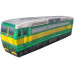 KisFa - E-Lok Skoda BR 163 CD gelb grün 50x13x8cm Elektrolokomotive 3D-Plüschkissen Eisenbahn Plüschzug