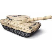 KisFa - Plüschpanzer Kissenpanzer Panzer Leopard 2 Beige sandfarben Wüstentarn 74x20x26,5cm 3D-Kissen KisFa - Plüschpanzer Kissenpanzer Panzer Leopard 2 Beige sandfarben Wüstentarn 74x20x26,5cm 3D-Kissen