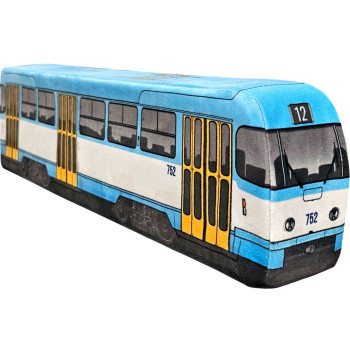 KisFa - Tram Strassenbahn 752 blau weiss 52x12x7cm 3D-Plüschkissen Eisenbahn Plüschzug KisFa - Tram Strassenbahn 752 blau weiss 52x12x7cm 3D-Plüschkissen Eisenbahn Plüschzug