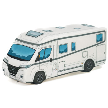 KisFa - Wohnmobil Camper Caravan weiss 3D-Plüschkissen 43x17x13cm Kissen KisFa - Wohnmobil Camper Caravan weiss 3D-Plüschkissen 43x17x13cm Kissen