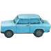 KisFa - Trabant 601 Limousine PKW 3D-Plüschkissen hellblau 43x18x17cm Kissen