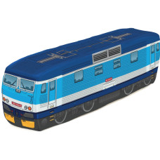 KisFa - Skoda BR 362 052-3 CD blau 50x13x8cm Elektrolokomotive 3D-Plüschkissen Eisenbahn Plüschzug
