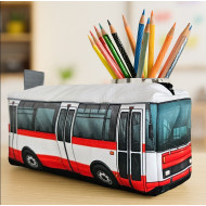 Federmäppchen Federtasche Penal Bus Stadtbus weiß rot