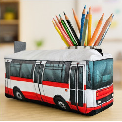 Federmäppchen Federtasche Penal Bus Stadtbus weiß rot Federmäppchen Federtasche Penal Bus Stadtbus weiß rot