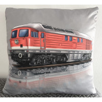 Kissen Grau "Diesellok Ludmilla V 130 DR / BR 230 / 232 DB" 40x40 cm