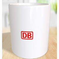 Tasse Kaffeebecher "DB" dezentes Logo Keramik 300ml