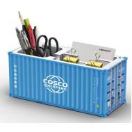 GF 20ft Container Stiftebox Büro Aufbewahrung 1:30 hellblau "COSCO Shipping"