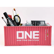 ZC 20ft Container Stiftebox Büro Aufbewahrung 1:30 pink "ONE"