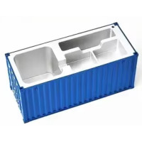 ZC 20ft Container Stiftebox Büro Aufbewahrung 1:30 blau unbedruckt