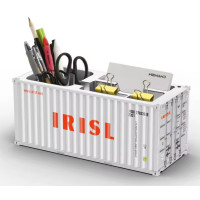 ZC 20ft Container Stiftebox Büro Aufbewahrung 1:30 hellgrau "IRISL Iran Shipping"