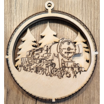 Weihnachtsbaumanhänger Güterzug-Dampflok BR 52 8088-0 graviert