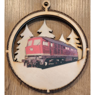 Weihnachtsbaumanhänger Diesellok BR 232 Ludmilla farbig