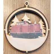 Weihnachtsbaumanhänger Diesellok V100 West / BR 212 DB farbig
