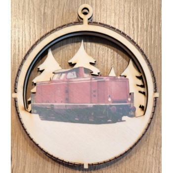 Weihnachtsbaumanhänger Diesellok V100 West / BR 212 DB farbig