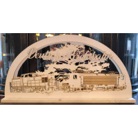 Eisenbahn-Schwibbogen BR 143 und V100 Ost/203/298 - 70cm lang