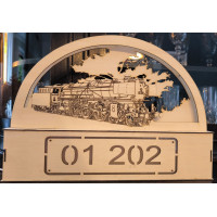 Eisenbahn-Schwibbogen Dampflok 01 202 - 40cm lang