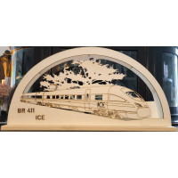 Eisenbahn-Schwibbogen BR 411 ICE 3 Schnellzug - 70cm lang