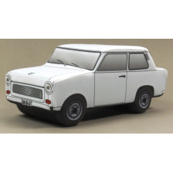 KisFa - Trabant 601 Limousine PKW 3D-Plüschkissen weiss 30x12x13cm Kissen KisFa - Trabant 601 Limousine PKW 3D-Plüschkissen weiss 30x12x13cm Kissen