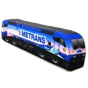 KisFa - E-Lok Bombardier Traxx 186 534-4 Metrans Railpool 53 cm lang 3D-Plüschkissen Lokomotive Eisenbahn