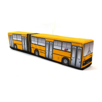 KisFa - Ikarus 280 Gelenkbus orange-gelb Klapptüren 60,5 cm lang 3D-Plüschkissen Omnibus