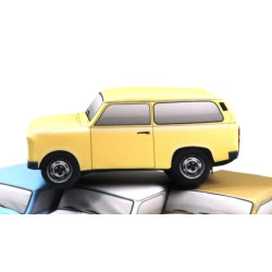 KisFa - Trabant 1.1 Kombi Universal gelb Plüschkissen 30x12x13cm Kissen
